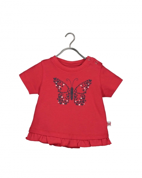 BlueSeven- T-Shirt rot Schmetterling